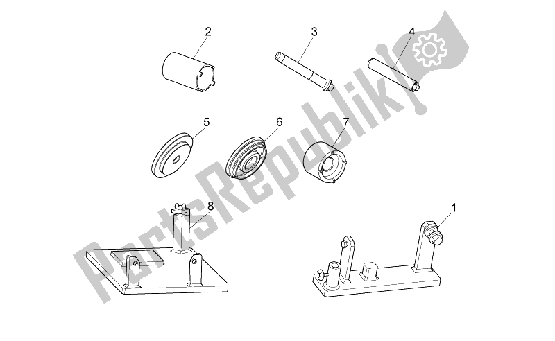 Tutte le parti per il Strumenti Specifici Ii del Moto-Guzzi Griso V IE 1100 2005