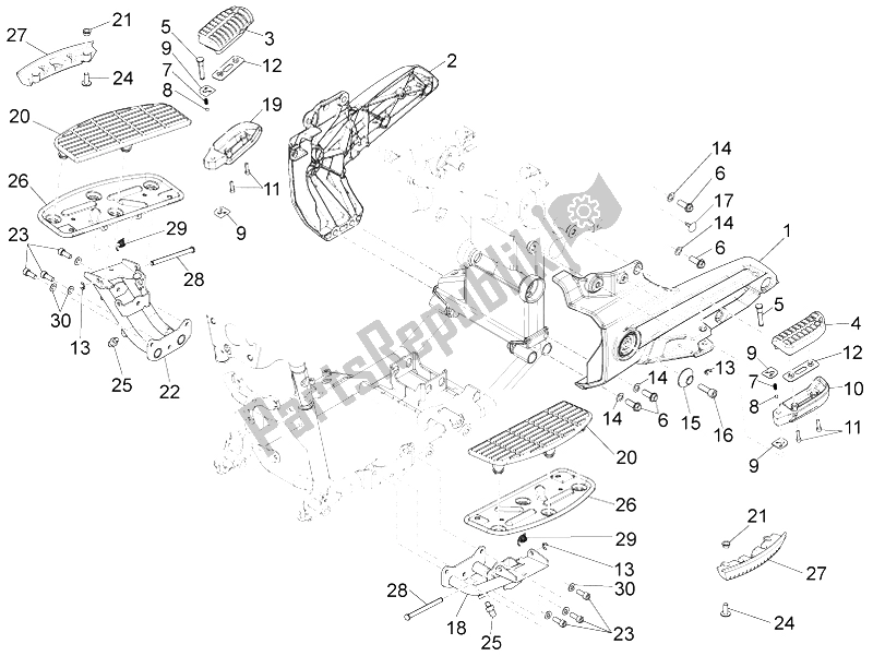 Tutte le parti per il Poggiapiedi del Moto-Guzzi Eldorado 1400 2015