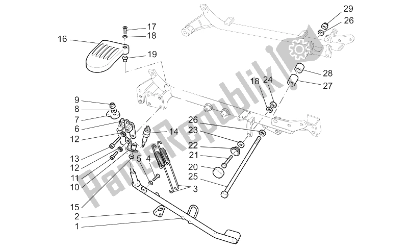 Todas las partes para Soporte Lateral de Moto-Guzzi California Stone Metal PI 1100 2002