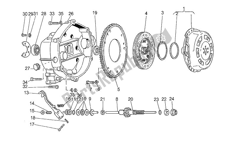 Toutes les pièces pour le Embrayage du Moto-Guzzi 65 GT 650 1987