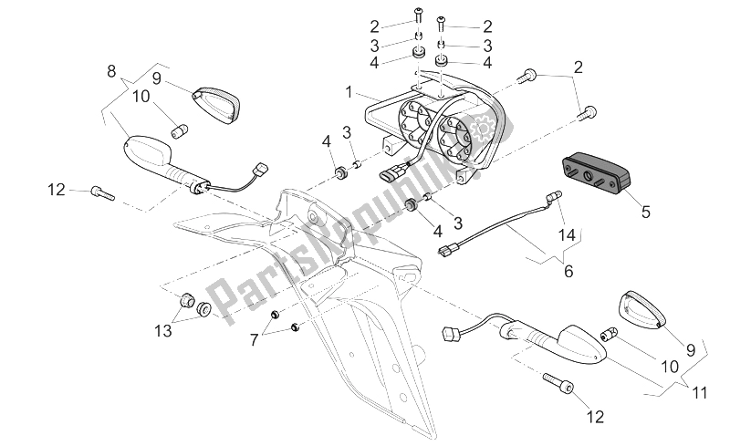 Wszystkie części do ? Wiat? A Tylne Moto-Guzzi Breva V IE 850 2006