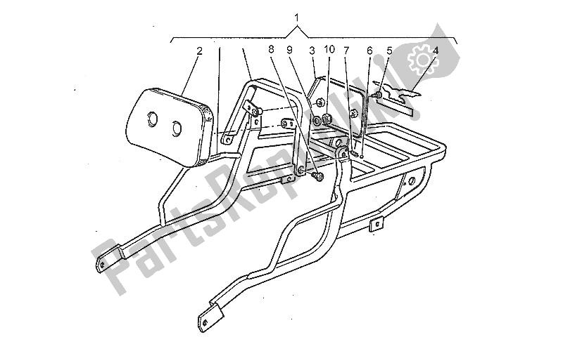 All parts for the Luggage Rack of the Moto-Guzzi Nevada 750 1993