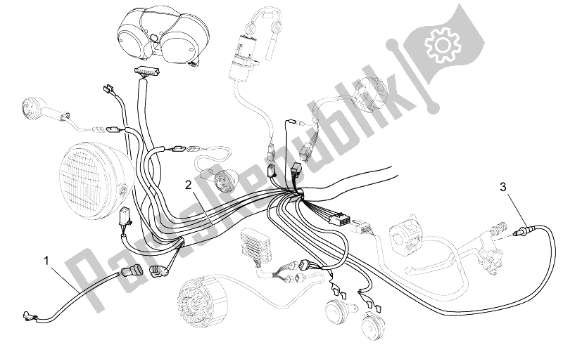 Todas las partes para Sistema Eléctrico Frontal de Moto-Guzzi Nevada 750 S 2010