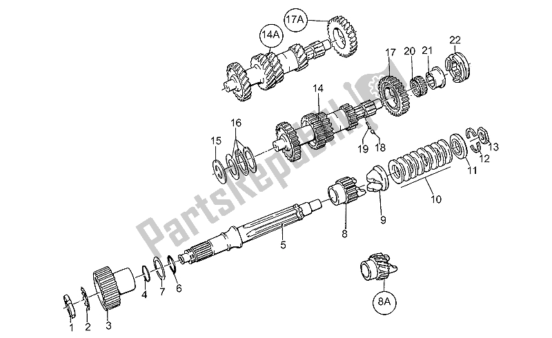 Tutte le parti per il Riduttore del Moto-Guzzi Daytona RS 1000 1997