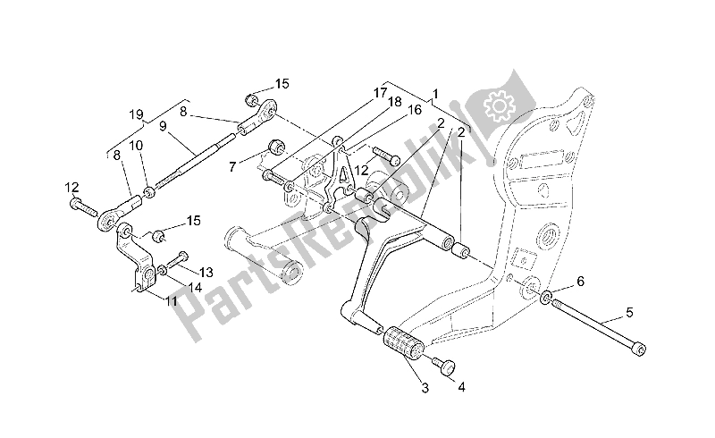 Toutes les pièces pour le Levier du Moto-Guzzi V 11 Sport Mandello 1100 1999