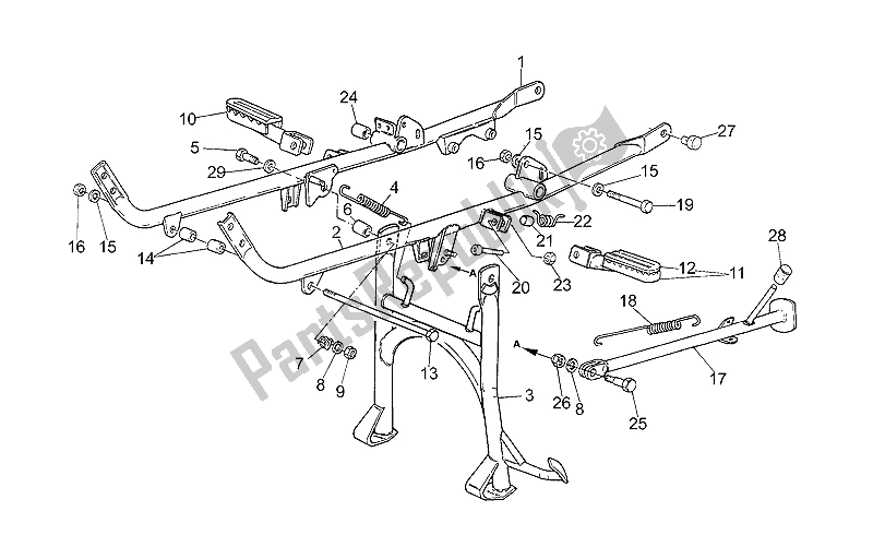 Todas las partes para Reposapiés de Moto-Guzzi 750 X Polizia PA 2A Serie 1995
