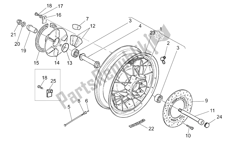 Toutes les pièces pour le Roue Arrière du Moto-Guzzi California EV PI CAT 1100 2003