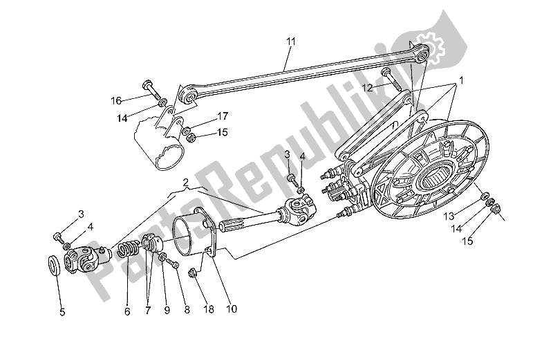 Toutes les pièces pour le Transmission Terminée Ii du Moto-Guzzi Sport Corsa 1100 1998