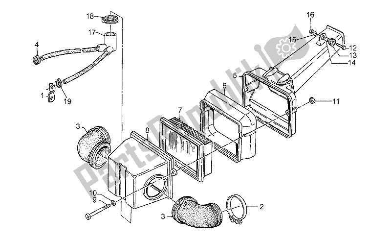 Todas las partes para Filtro De Aire de Moto-Guzzi 850 T5 Polizia Vecchiotipo 1985