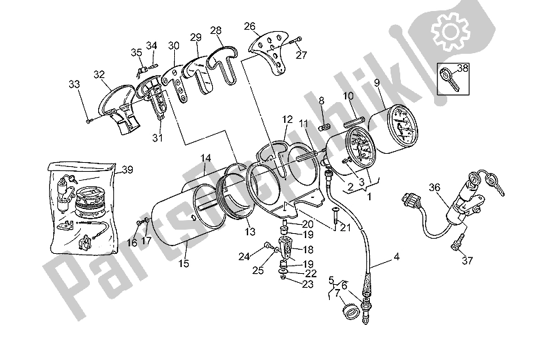 Toutes les pièces pour le Tableau De Bord du Moto-Guzzi V 10 Centauro 1000 1997