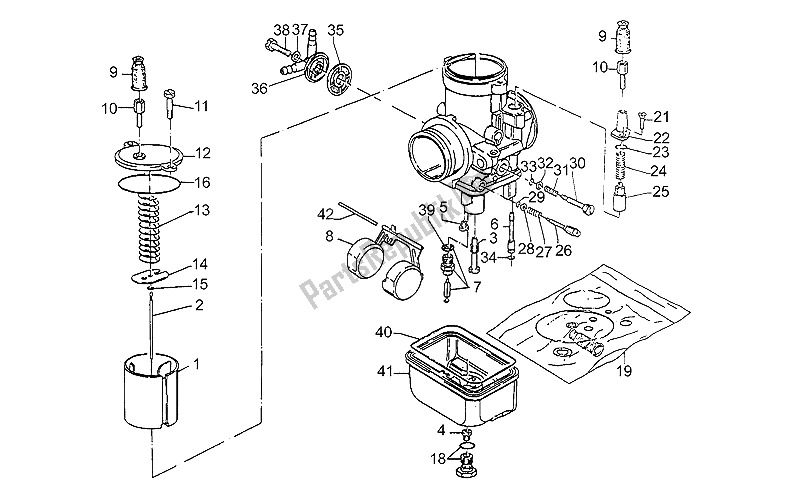 Alle onderdelen voor de Carburateurs van de Moto-Guzzi Strada 750 1993