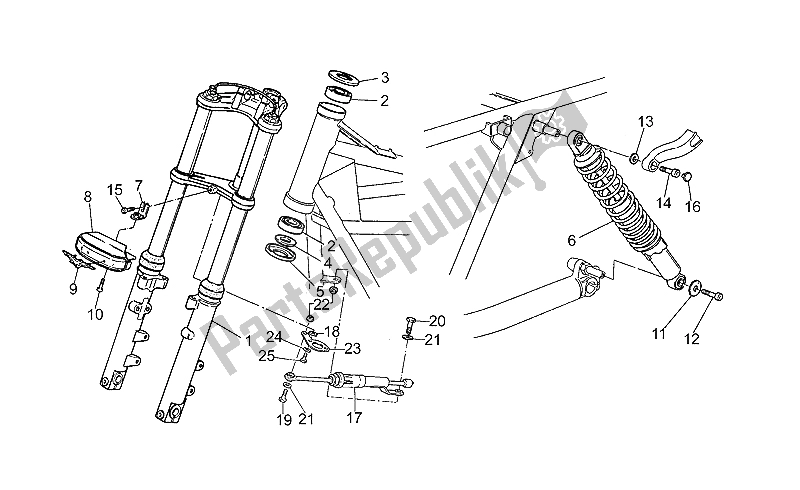 All parts for the Front/rear Shock Absorber of the Moto-Guzzi 850 T5 III Serie Civile 1985