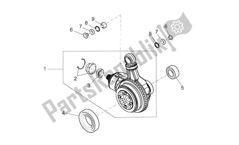 All parts for the Trans. Cpl.-bevel Gear of the Moto-Guzzi 1200 Sport 8V 2008