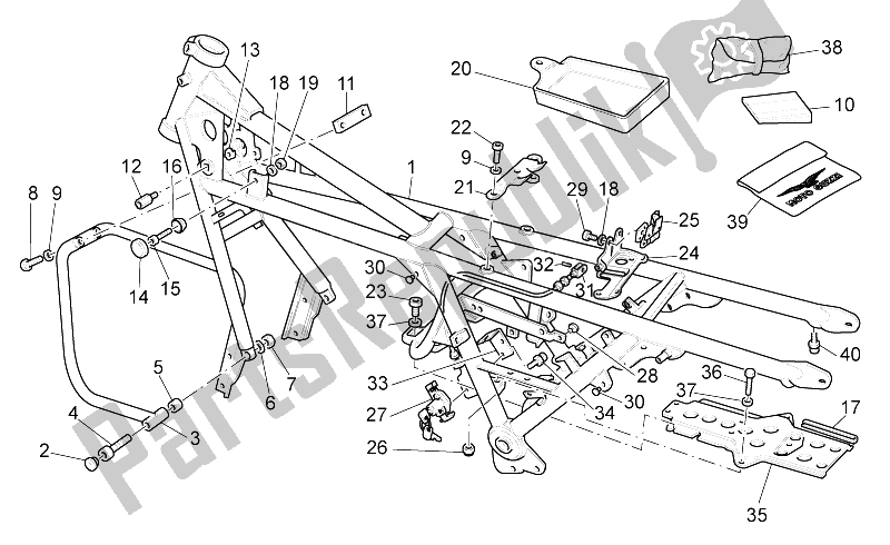 Todas las partes para Marco de Moto-Guzzi California EV PI CAT 1100 2003