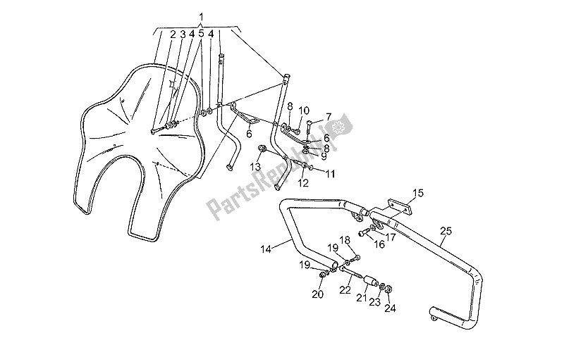 Todas las partes para Parachoques Delanteros Parabrisas de Moto-Guzzi California III Carburatori 1000 1987
