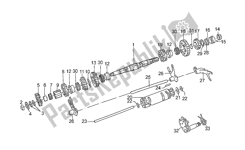 Toutes les pièces pour le Arbre Mené du Moto-Guzzi California 1100 1994