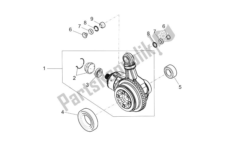 Toutes les pièces pour le Engrenage Conique Trans. Cpl. Du Moto-Guzzi Griso V IE 1100 2005