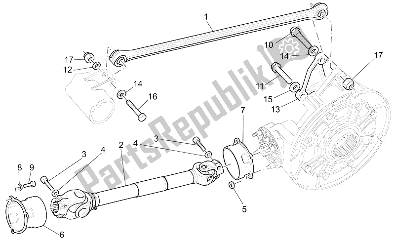 Toutes les pièces pour le Transmission Terminée I du Moto-Guzzi V 11 CAT 1100 2003