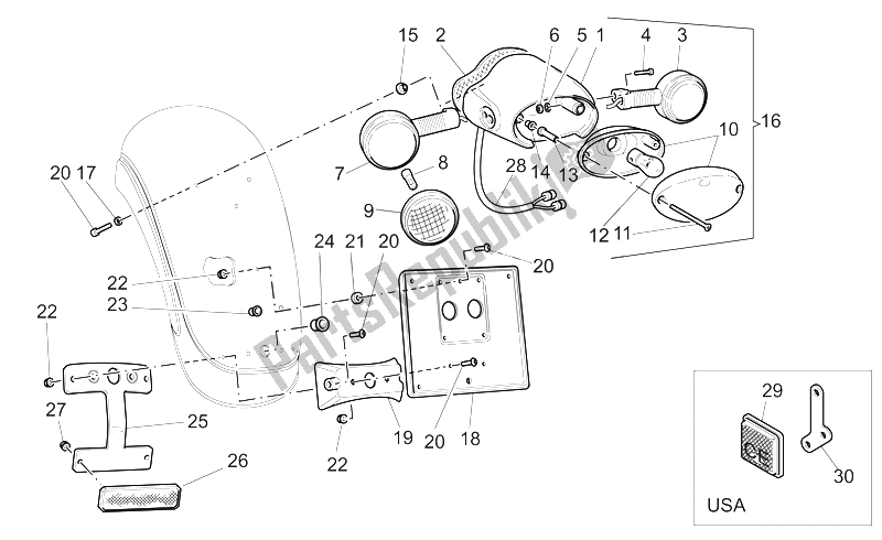 Todas las partes para Luces Traseras de Moto-Guzzi California Special Sport AL PI 1100 2002