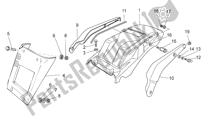 Tutte le parti per il Corpo Posteriore - Parafango del Moto-Guzzi Nevada Classic IE 750 2009