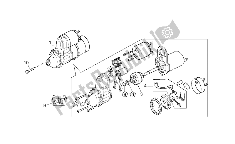 Toutes les pièces pour le Démarreur du Moto-Guzzi California EV V 11 USA 1100 1997