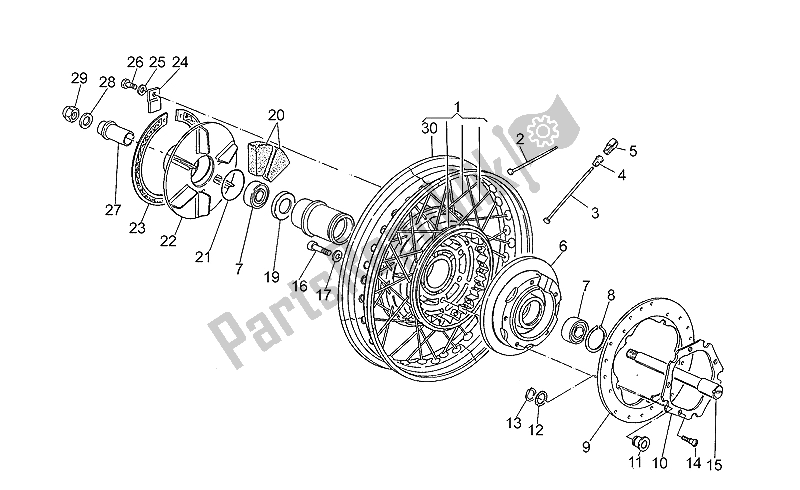 Toutes les pièces pour le Roue Arrière du Moto-Guzzi California 1100 1994