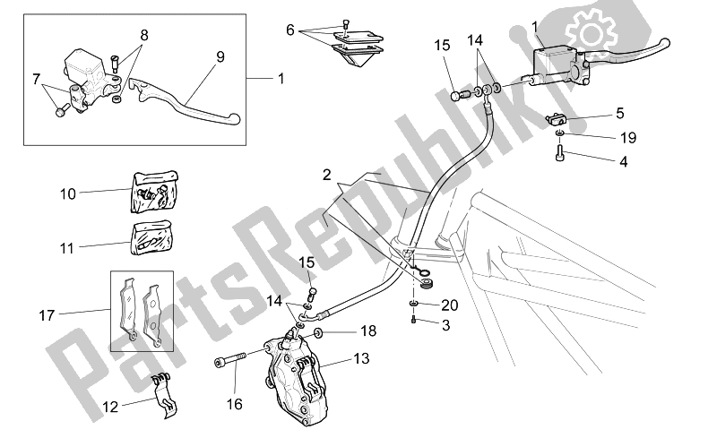 All parts for the Front Brake System of the Moto-Guzzi V7 Stone 750 2014