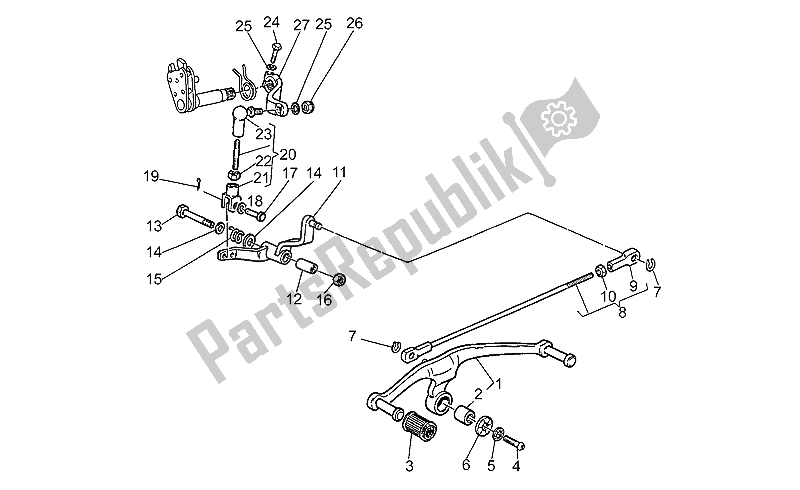 Todas las partes para Palanca De Cambios de Moto-Guzzi California III Iniezione 1000 1990