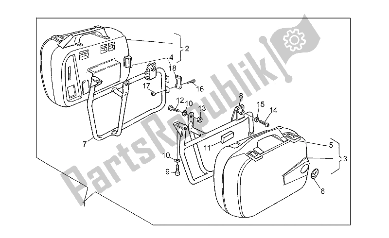 Toutes les pièces pour le Valises Latérales du Moto-Guzzi Nevada Club 750 1998