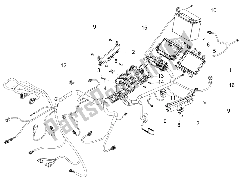 All parts for the Rear Electrical System of the Moto-Guzzi Eldorado 1400 2015