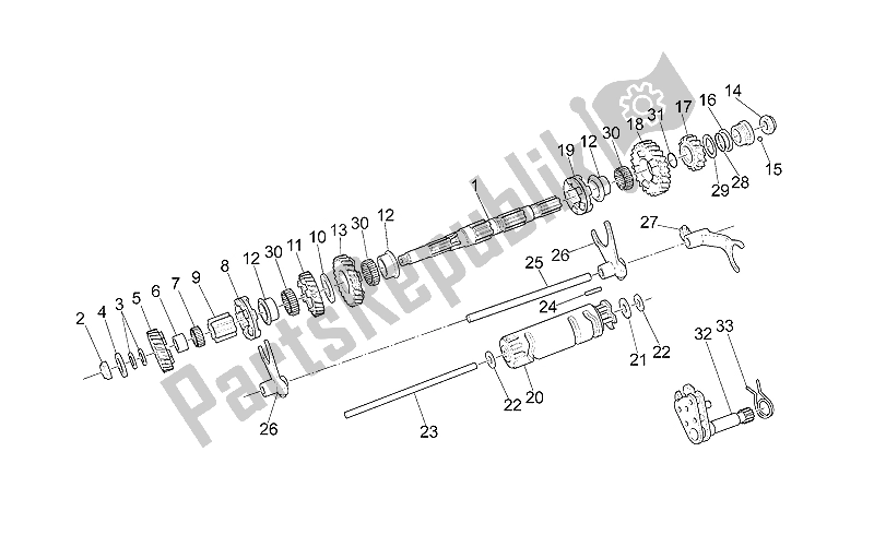 Toutes les pièces pour le Arbre Mené du Moto-Guzzi California Stone 1100 2001