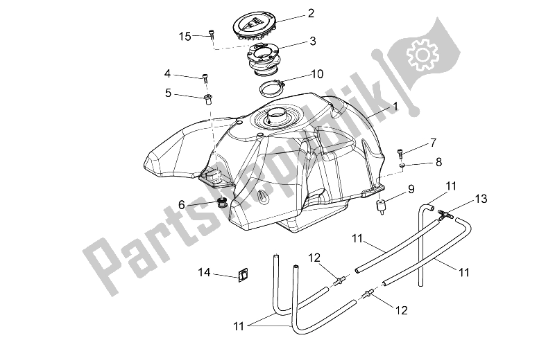 Todas las partes para Depósito De Combustible de Moto-Guzzi Stelvio 1200 NTX ABS 2009