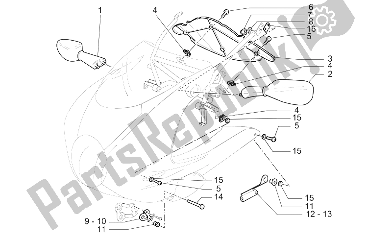 Todas las partes para Cuerpo Frontal Ii de Moto-Guzzi V 11 LE Mans 1100 2002