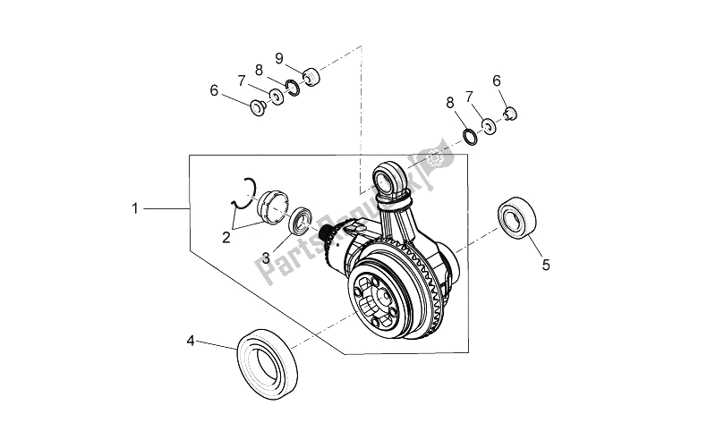 All parts for the Trans. Cpl.-bevel Gear of the Moto-Guzzi Norge 1200 IE 8V Polizia Stradale 2014