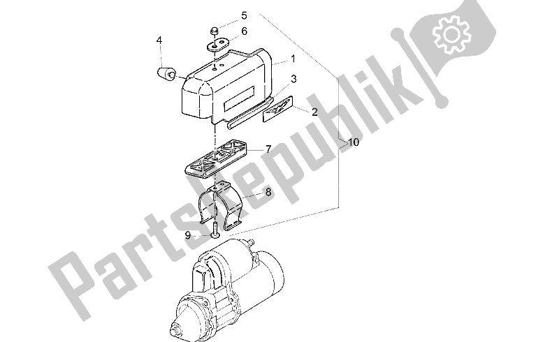 Toutes les pièces pour le Couvercle Du Démarreur du Moto-Guzzi California Special 1100 1999