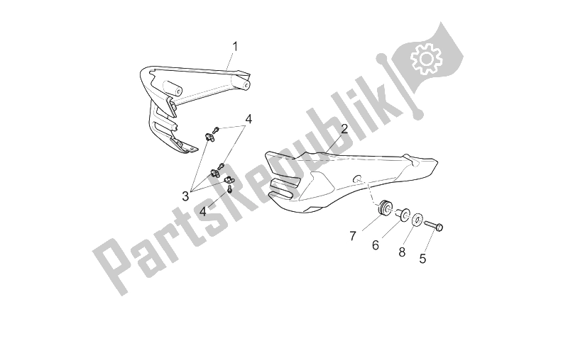 All parts for the Pillar of the Moto-Guzzi Norge 1200 IE 2006