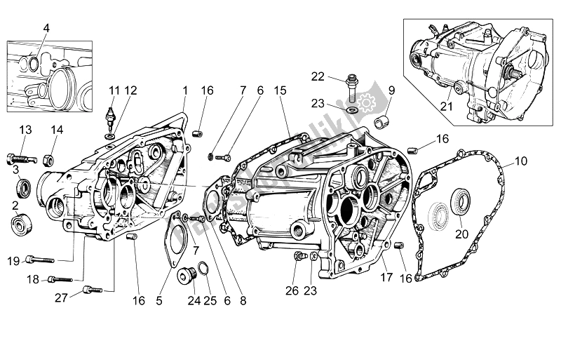 Toutes les pièces pour le Cage De Transmission du Moto-Guzzi V7 Special 750 2014