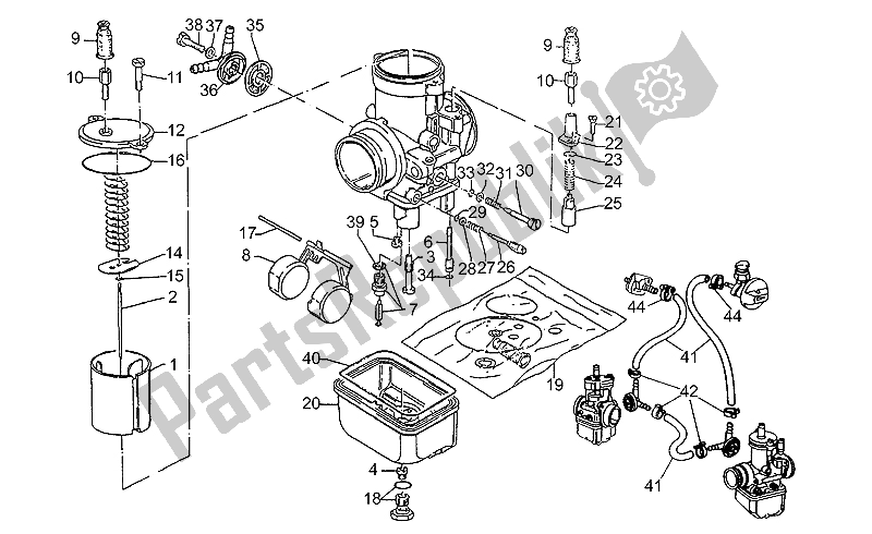 Todas las partes para Carburador I de Moto-Guzzi V 35 Carabinieri PA 350 1992