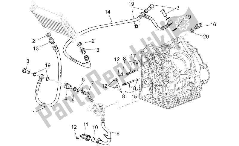 All parts for the Lubrication of the Moto-Guzzi Stelvio 1200 NTX ABS 2009