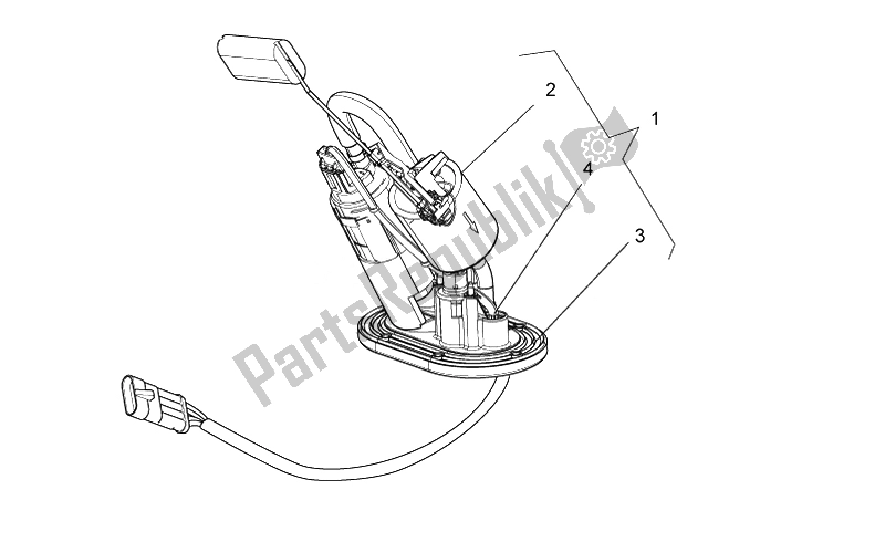 All parts for the Internal Fuel Pump of the Moto-Guzzi Norge 1200 IE 8V Polizia Stradale 2014