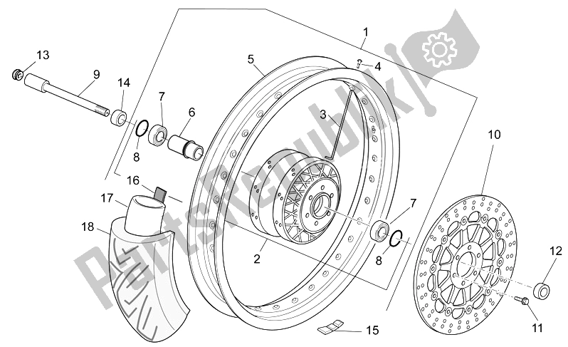 Toutes les pièces pour le Roue Avant I du Moto-Guzzi V7 Special 750 2014