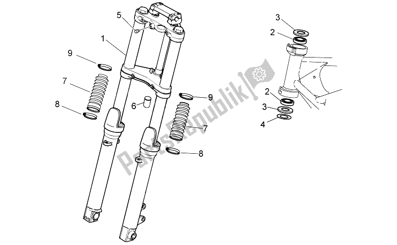 Toutes les pièces pour le Fourche Avant I du Moto-Guzzi V7 Stone 750 2014