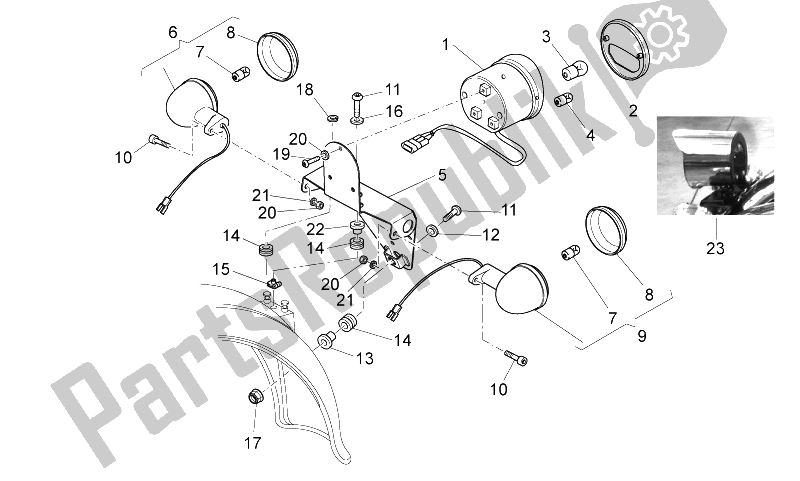 Todas las partes para Luces Traseras de Moto-Guzzi California Vintage 1100 Royal Hashemite Court 2006