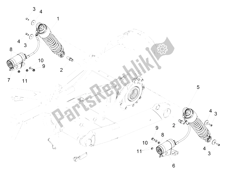 Todas las partes para Amortiguador de Moto-Guzzi Audace 1400 2015