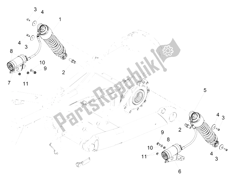 Toutes les pièces pour le Amortisseur du Moto-Guzzi Audace 1400 2015