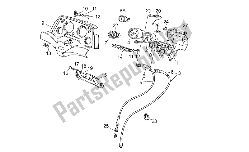 All parts for the Dashboard of the Moto-Guzzi V 35 III 350 1985