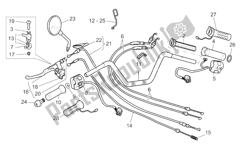 All parts for the Handlebar - Controls of the Moto-Guzzi California Classic Touring 1100 2006