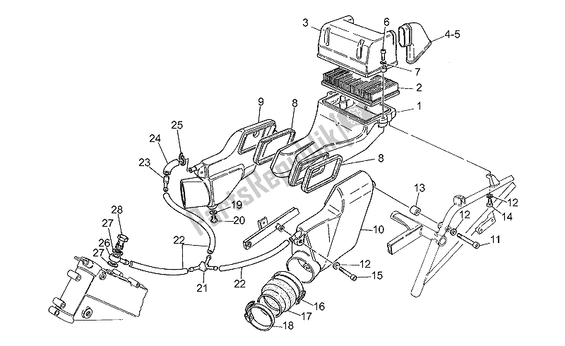 Todas las partes para Filtro De Aire de Moto-Guzzi Daytona 1000 1992