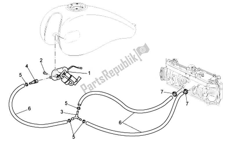 Tutte le parti per il Rifornimento Di Carburante del Moto-Guzzi Bellagio 940 2007