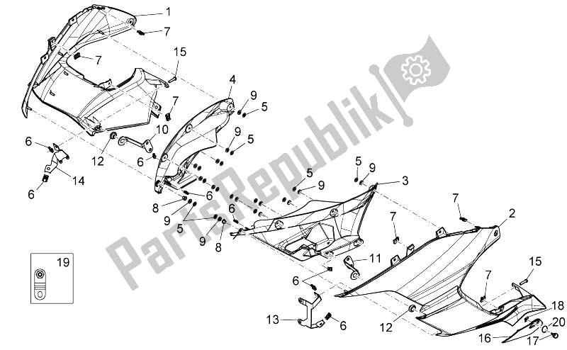 All parts for the Front Body Ii of the Moto-Guzzi Norge 1200 IE 8V Polizia Stradale 2014